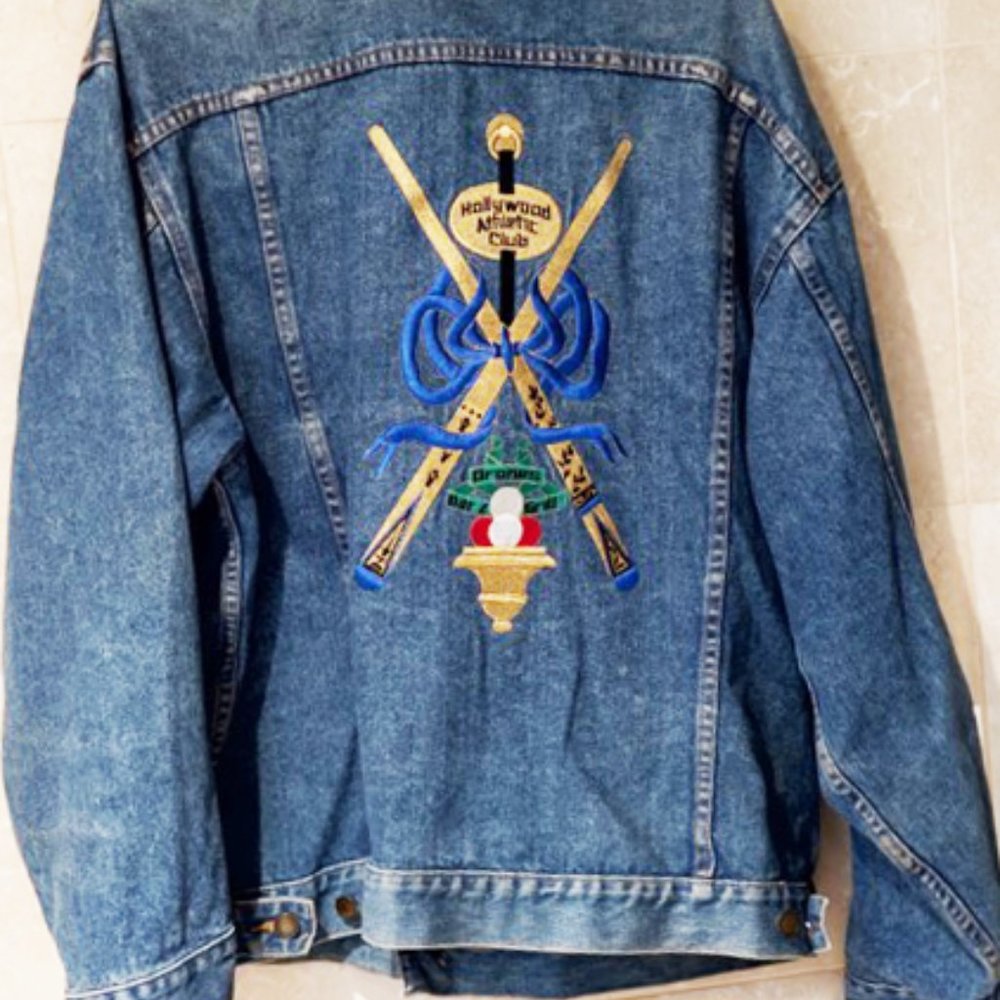 VINTAGE LOS ANGELES ATHLETIC CLUB EMBROIDERED JEAN JACKET